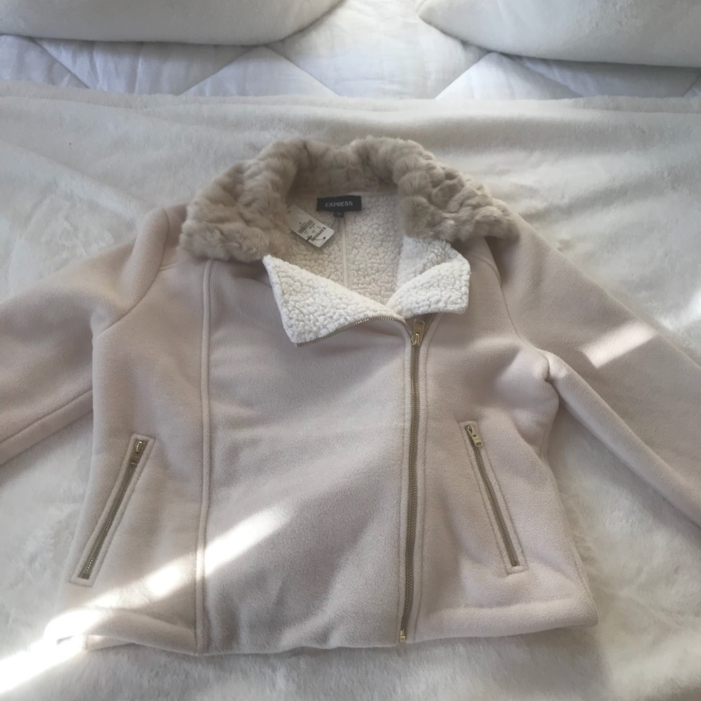 Express Sherpa lined fleece jacket
